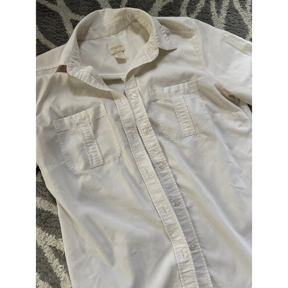 Short Sleeve White Chico’s Button Down Top - Picture 1 of 4
